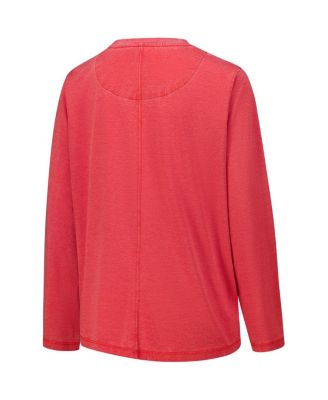 Pressbox Womens Scarlet Ohio State Buckeyes Chandler Olive Leaf Arch Long Sleeve T-Shirt 8190₽