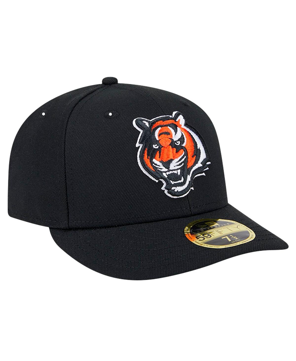 New Era Men's Black Cincinnati Bengals Omaha Low Profile 59fifty Fitted Hat In Black