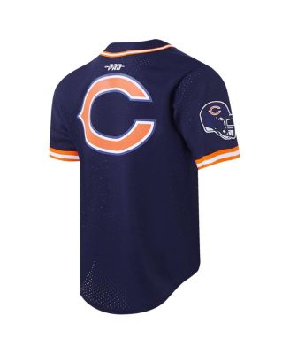 Men's Caleb Williams Navy Chicago Bears Mesh Button-Up Baseball Jersey
