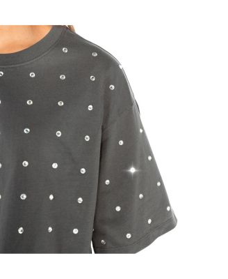 Gameday Couture Women's Gray Oregon Ducks Go Time Rhinestone Crop T-Shirt