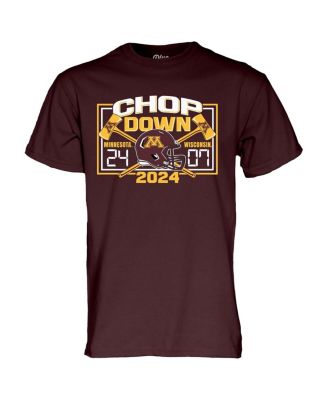 Men's and Women's Maroon Minnesota Golden Gophers vs. Wisconsin Badgers 2024 Paul Bunyan's Axe Score T-Shirt