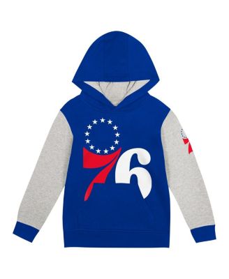 Toddler Royal Philadelphia 76ers Fair Catch&nbsp;Fleece Pullover Hoodie