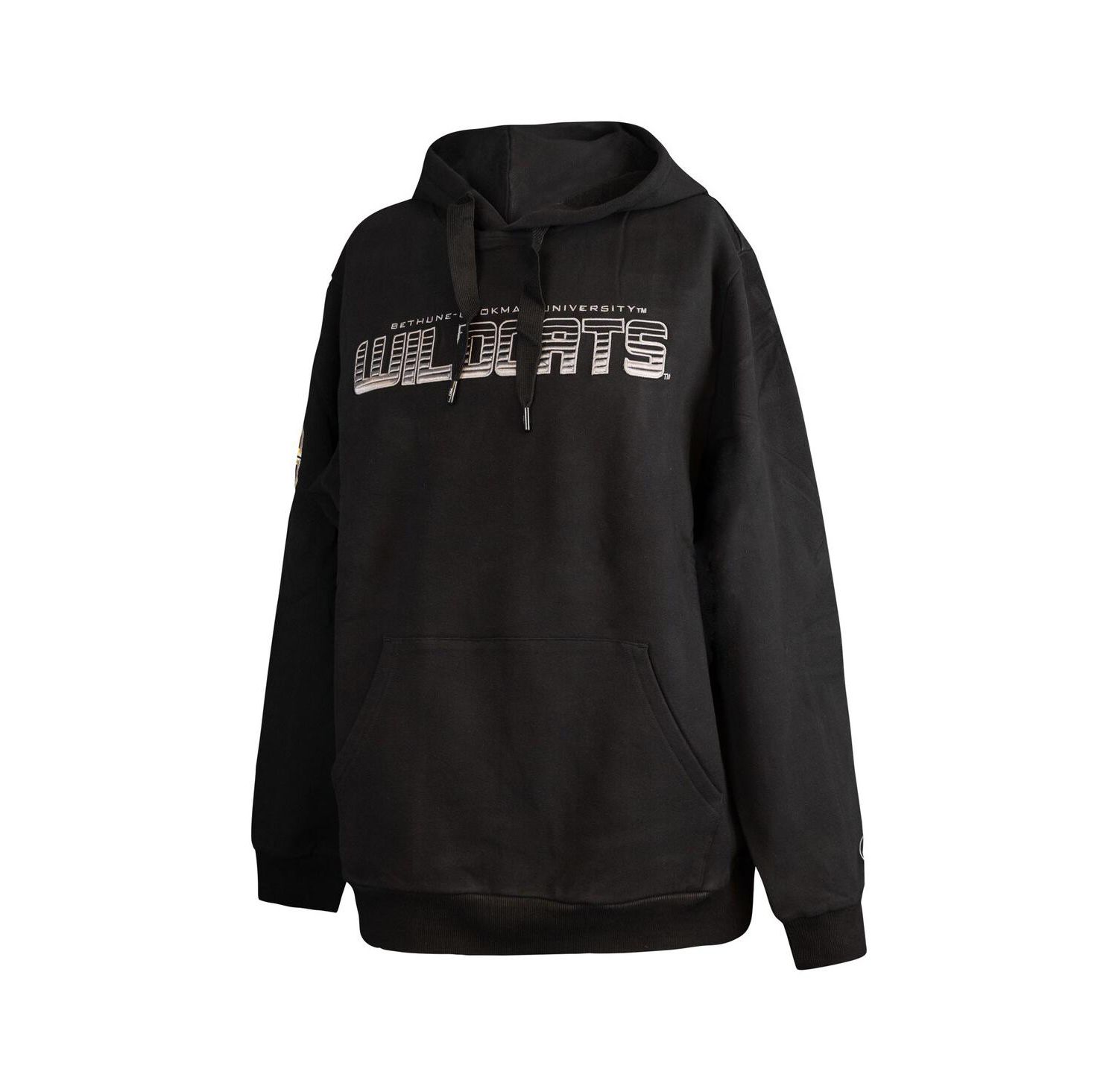 Men's Black Bethune-Cookman Wildcats Puff Print Sliced Pullover Hoodie