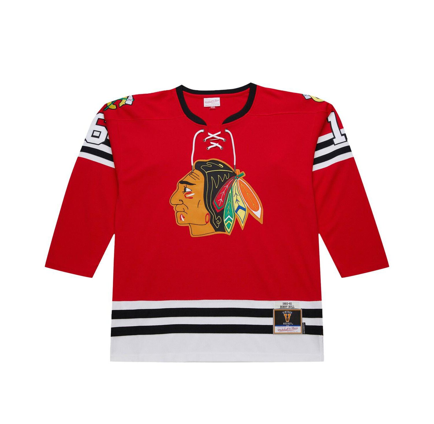 Men's Scarlet Bobby Hull Chicago Blackhawks 1960-61 Power Play Jersey