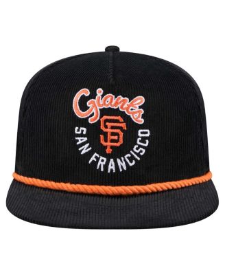 Men's Black San Francisco Giants Full Circle Corduroy&nbsp;Golfer Adjustable Hat