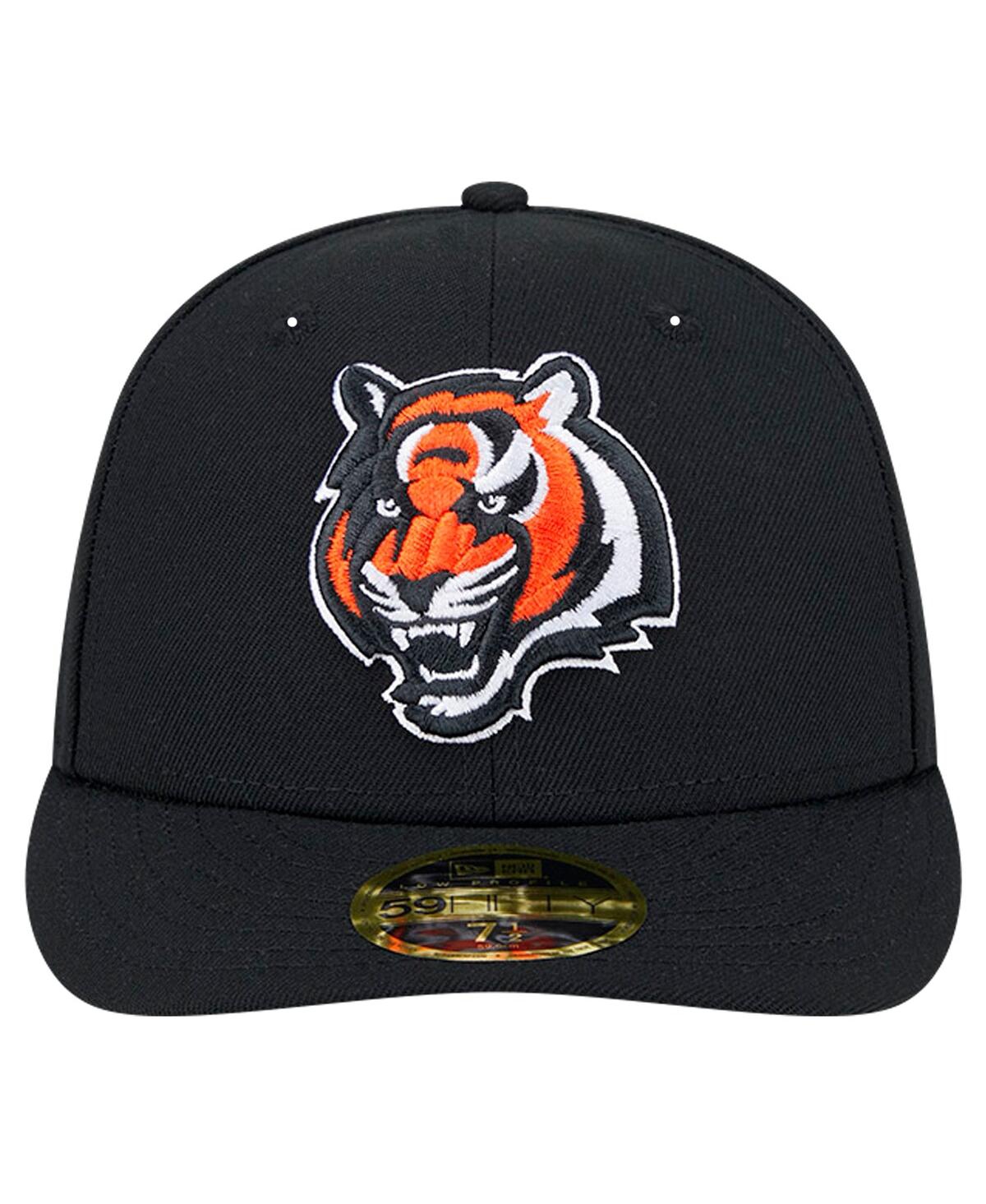 New Era Men's Black Cincinnati Bengals Omaha Low Profile 59fifty Fitted Hat In Black