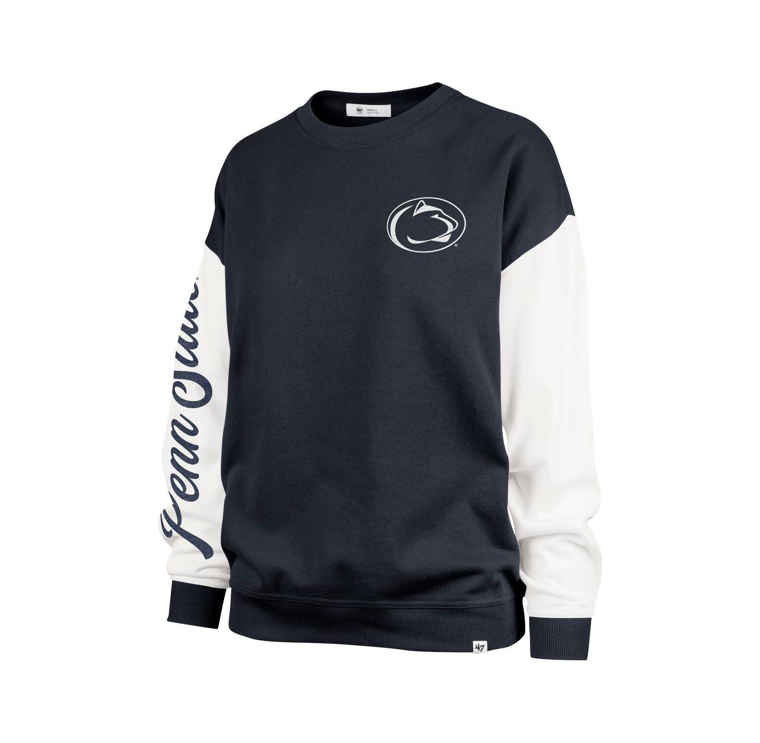 Women's Navy Penn State Nittany Lions Double Header Rise Andie Pullover Sweatshirt