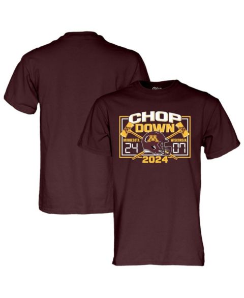 Футболка Blue 84 Maroon Minnesota Golden Gophers vs. Wisconsin Badgers 2024 Paul Bunyan's Axe Score