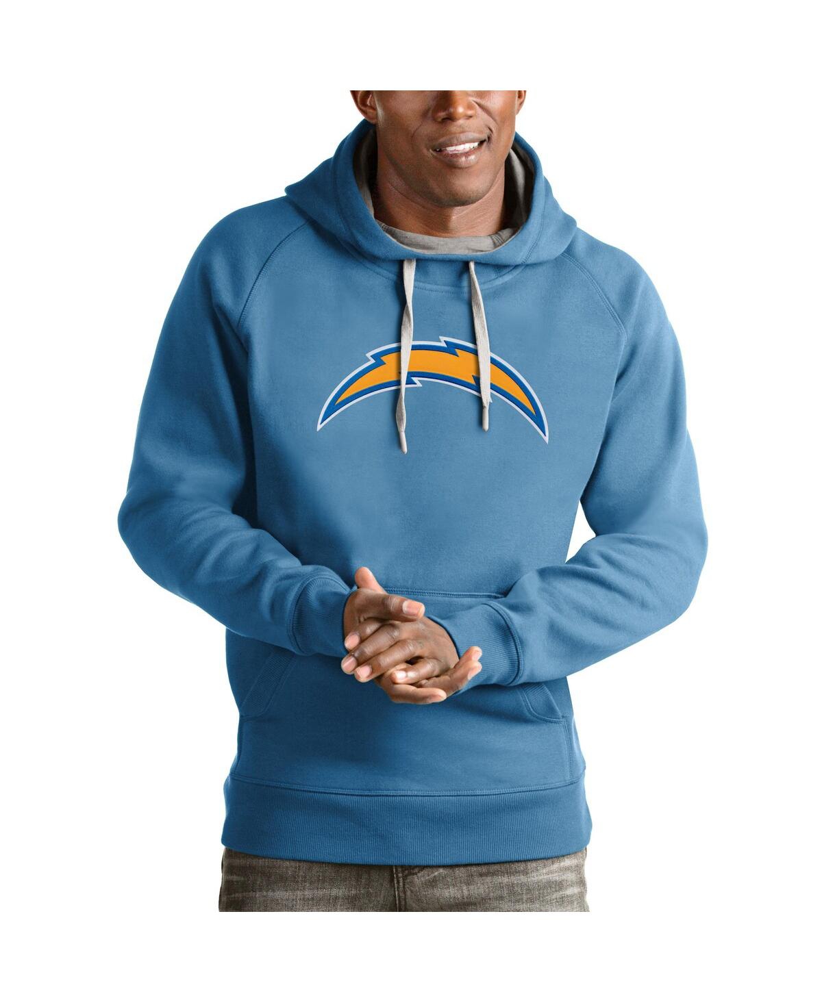 Antigua Men's Light Blue Los Angeles Chargers Victory Pullover Hoodie - Light Blue
