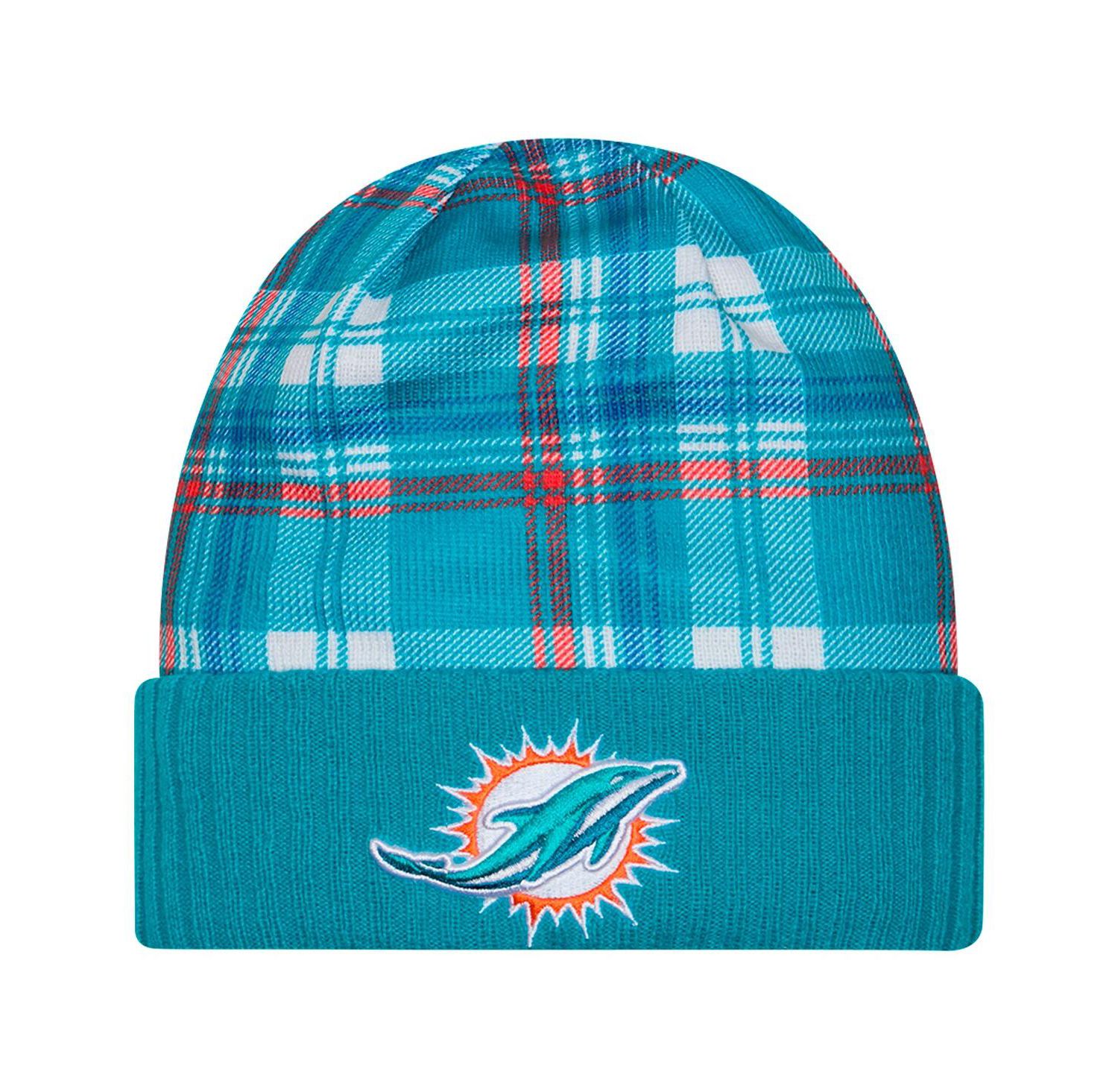 Men's Aqua Miami Dolphins Sideline Statement Cuffed Knit Hat