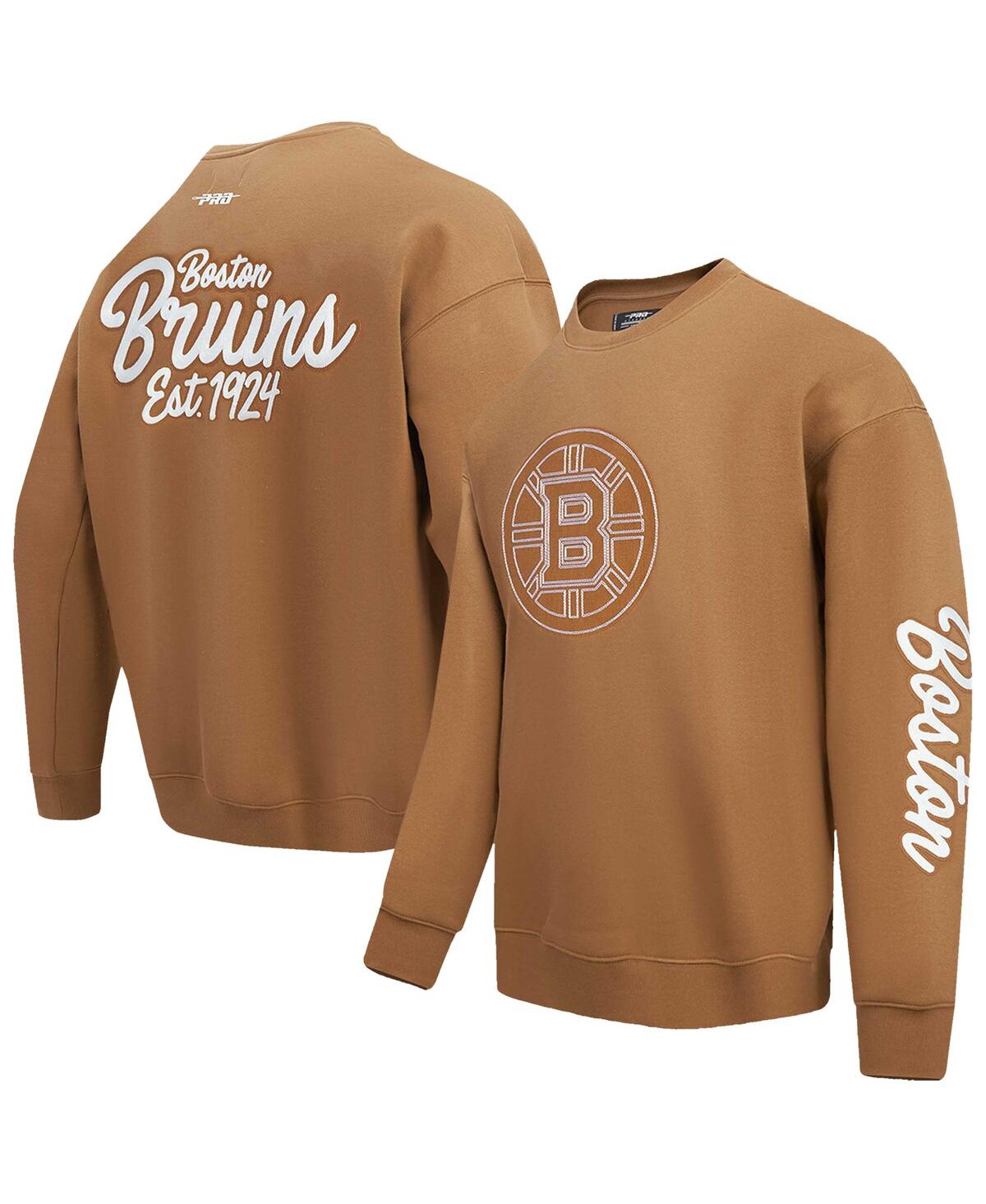 Men's Brown Boston Bruins Paint the City Pullover Sweatshirt - Brown