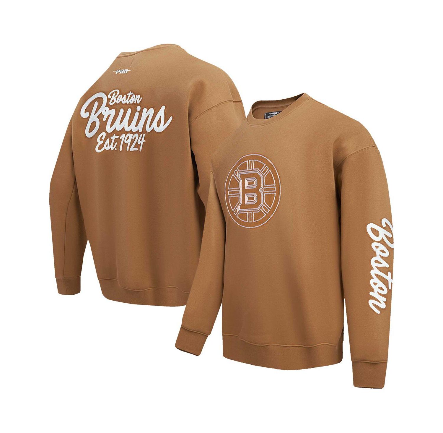 Men's Brown Boston Bruins Paint the City Pullover Sweatshirt