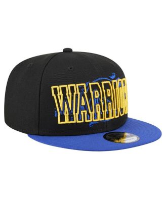 Men's Black/Royal Golden State Warriors Sport Night Splatter 2-Tone 9FIFTY Snapback Hat