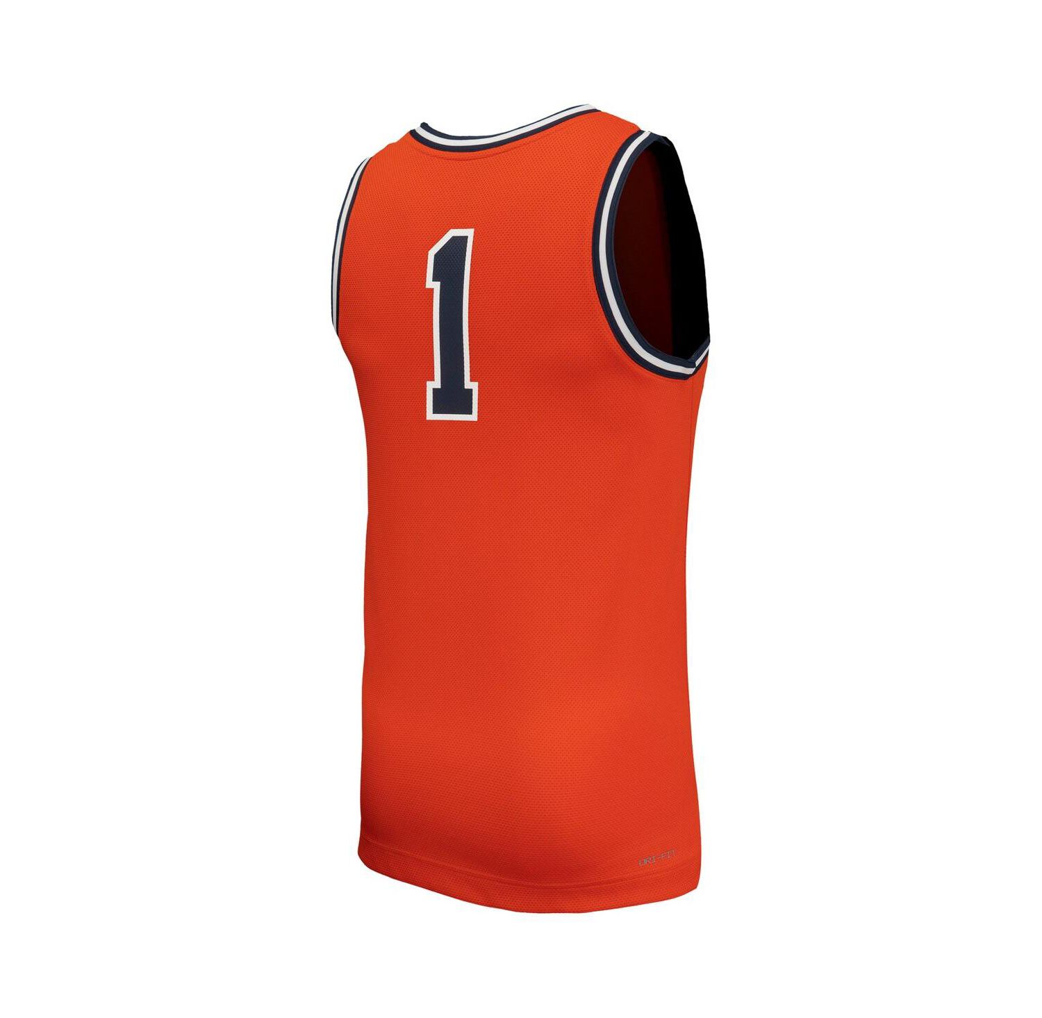 Men's 1 Orange Virginia Cavaliers Throwback Replica Basketball Jersey