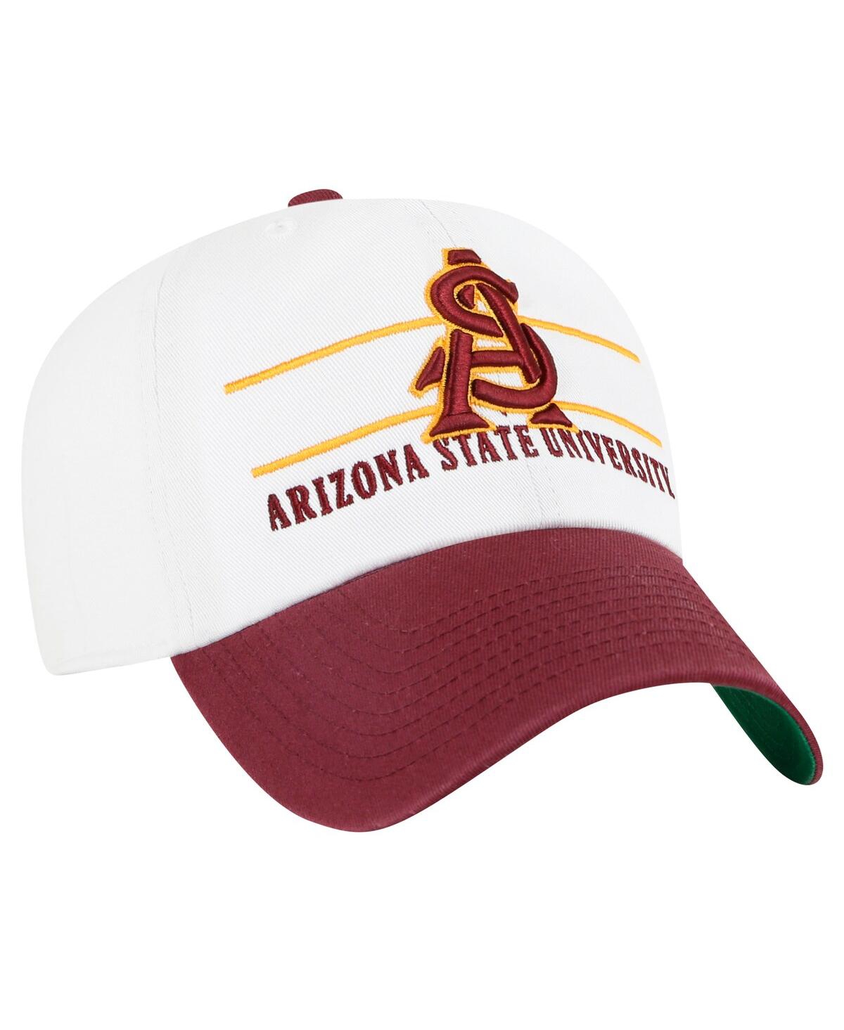 47 Brand Men's White Arizona State Sun Devils Gridiron Clean Up Adjustable Hat In White