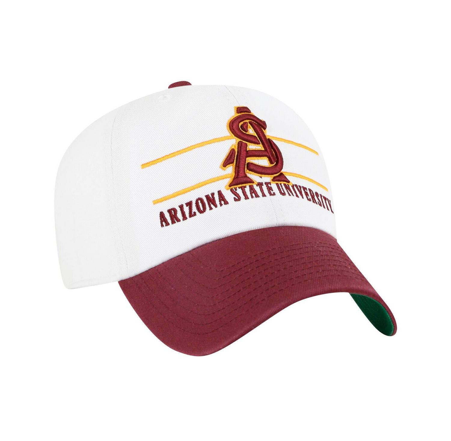 Men's White Arizona State Sun Devils Gridiron Clean Up Adjustable Hat