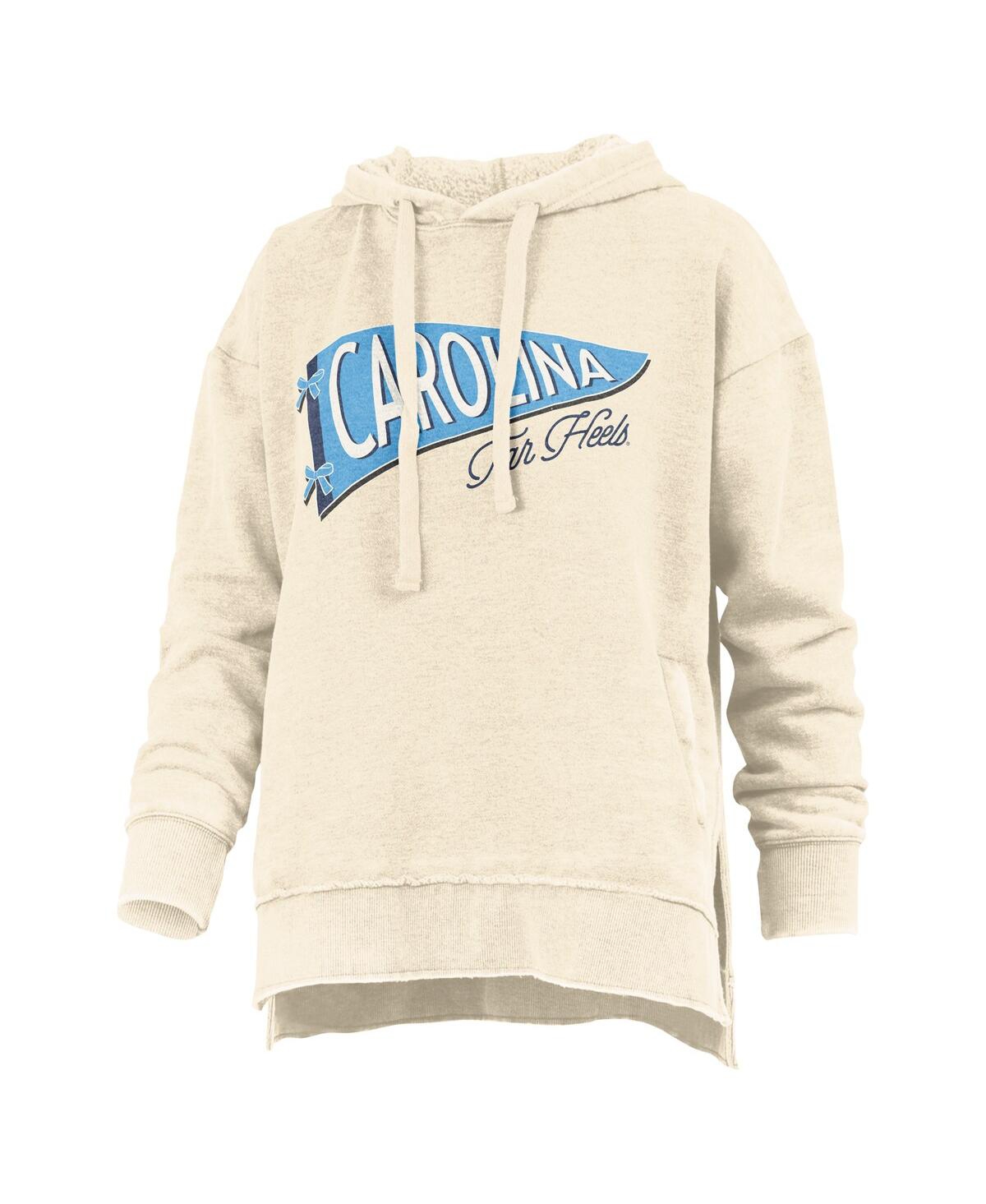 PRESSBOX WOMEN'S CREAM NORTH CAROLINA TAR HEELS MARNI PULLOVER HOODIE 