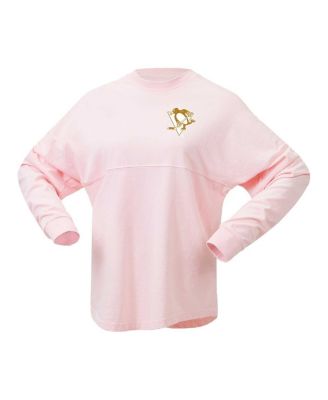 Women's Pink Pittsburgh Penguins Spirit Jersey Long Sleeve T-Shirt