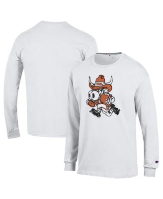 Champion - Men's White Texas Longhorns Bevo Long Sleeve T-Shirt