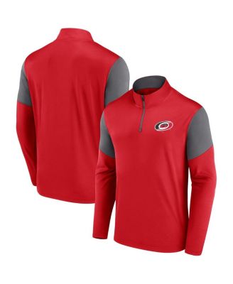 Fanatics - Men's  Red Carolina Hurricanes Logo Quarter-Zip Top