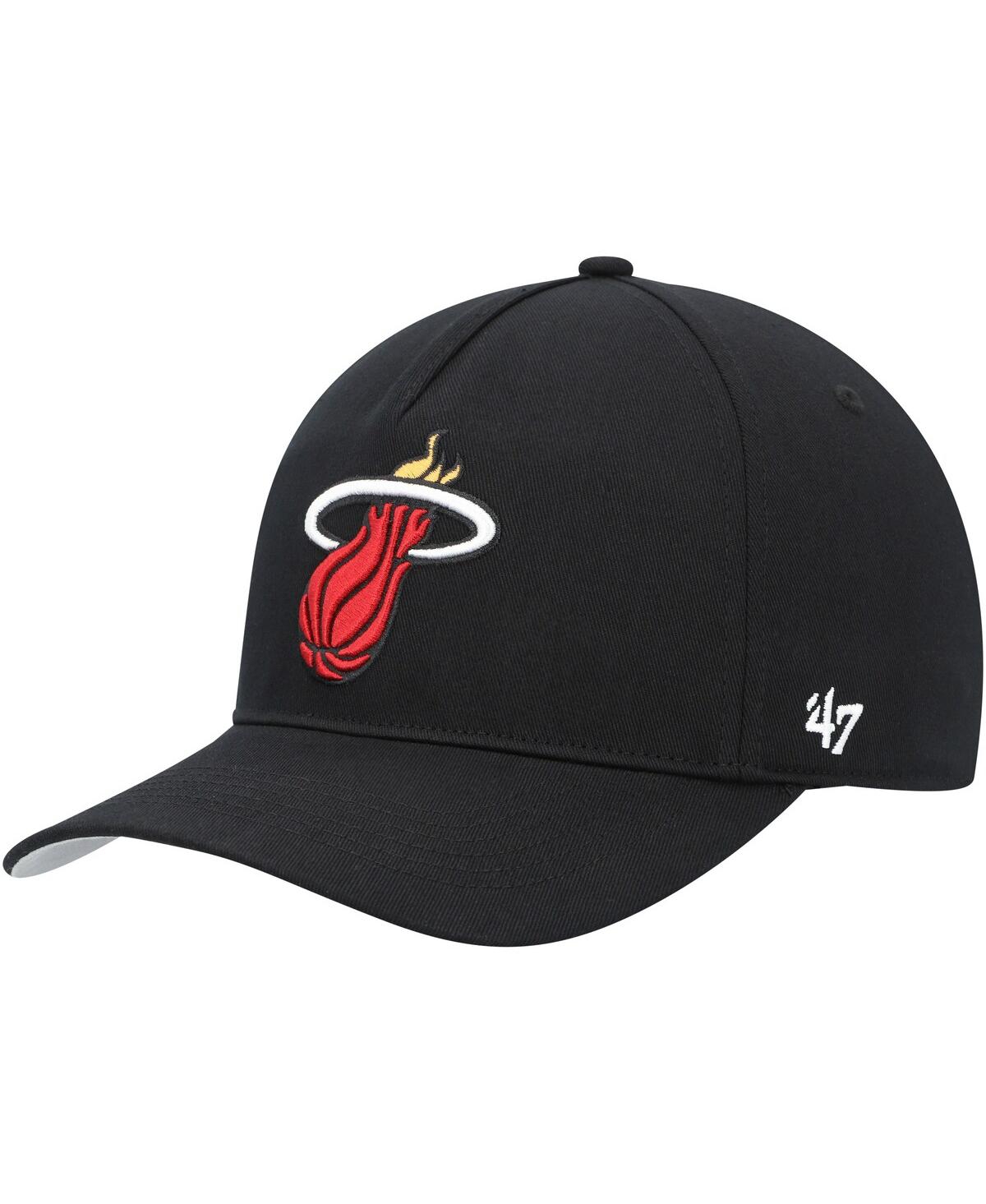 47 Brand Men's Black Miami Heat Mvp Legend Adjustable Hat In Black