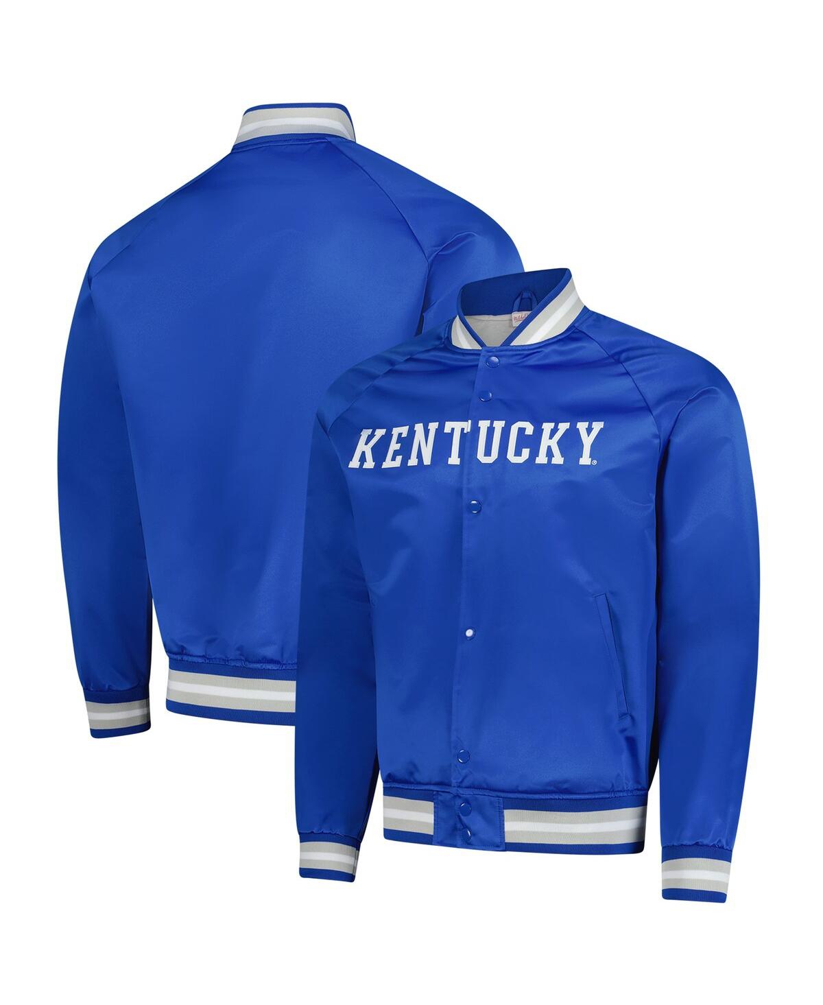 Mitchell & Ness Men's Royal Kentucky Wildcats Lightweight Satin Raglan Full-snap Jacket In Royal