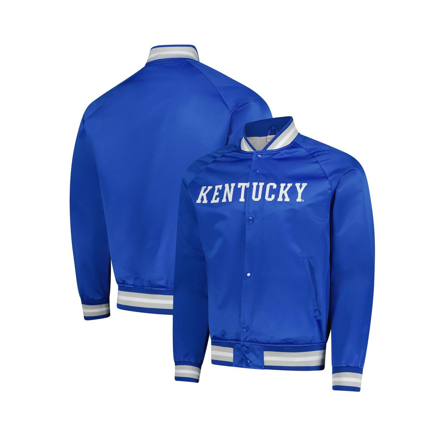 Men's Royal Kentucky Wildcats Lightweight Satin Raglan Full-Snap Jacket