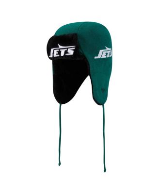New Era - Men's Green New York Jets Helmet Head Trapper Knit Hat