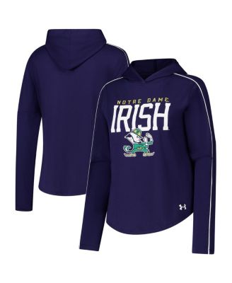 Under Armour - Women's  Navy Notre Dame Fighting Irish Gameday Knockout Long Sleeve Hooded T-Shirt