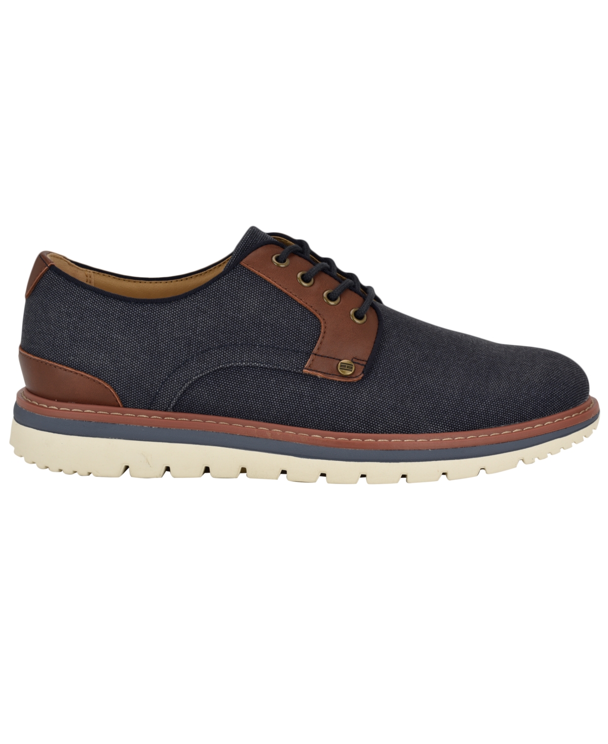 Tommy Hilfiger Men's Vessle Casualized Hybrid Oxfords In Navy,cognac Multi