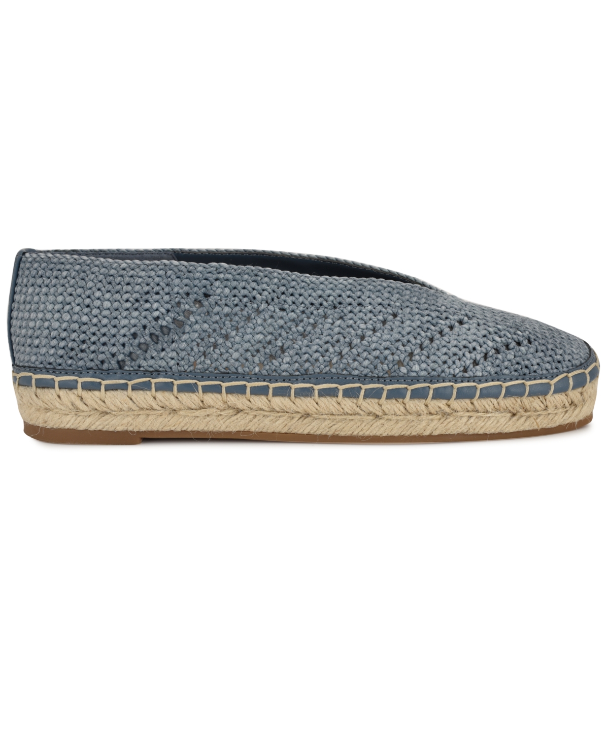 Shop Nine West Women's Rorie Woven Slip-on Espadrille Flats In Medium Blue