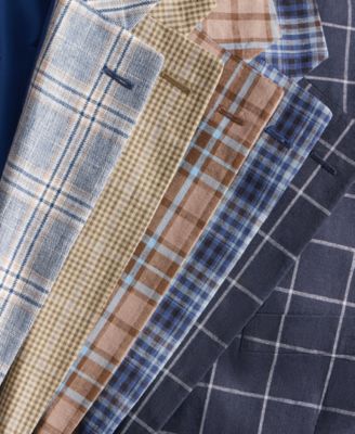 Men's Cotton & Linen Printed Modern-Fit Sport Coat