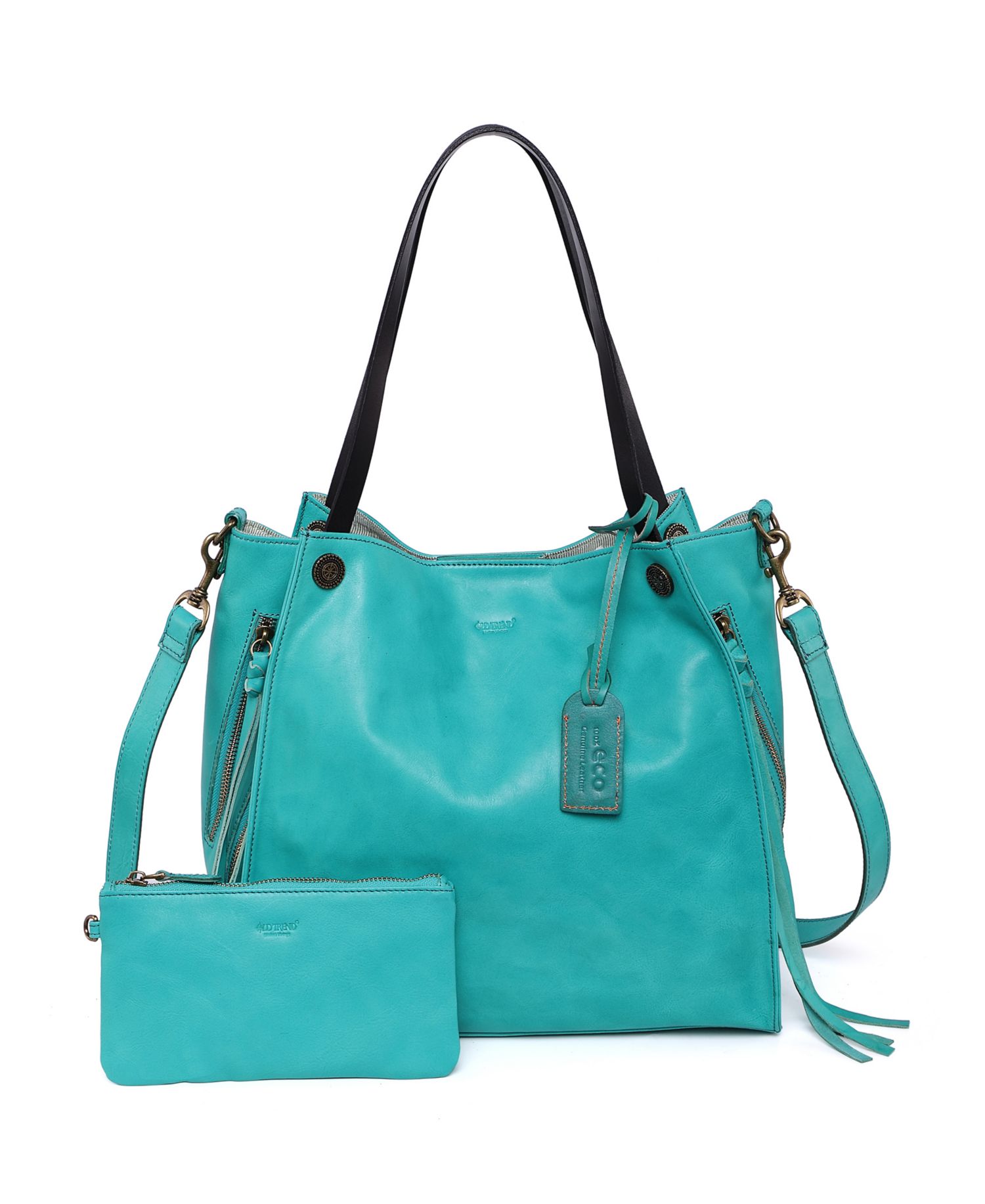 Daisy Large Leather Crossbody Tote Bag