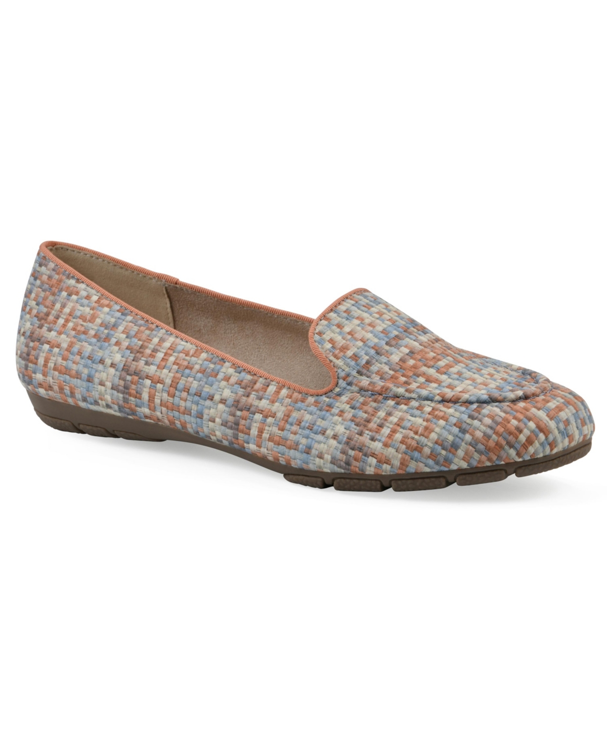 Cliffs By White Mountain Women's Gutsy Almond Toe Loafers In Multi Raffia