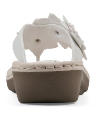 Women's Content Floral Wedge Slip-On Sandals