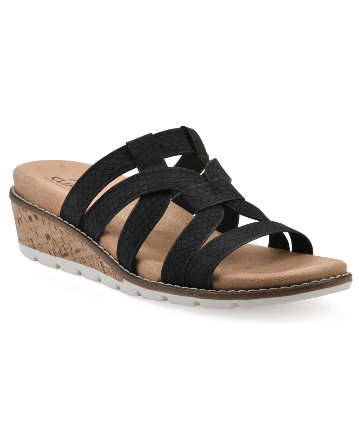 Women's Tinisha Wedge Slip-On Sandals - Taupe Embossed