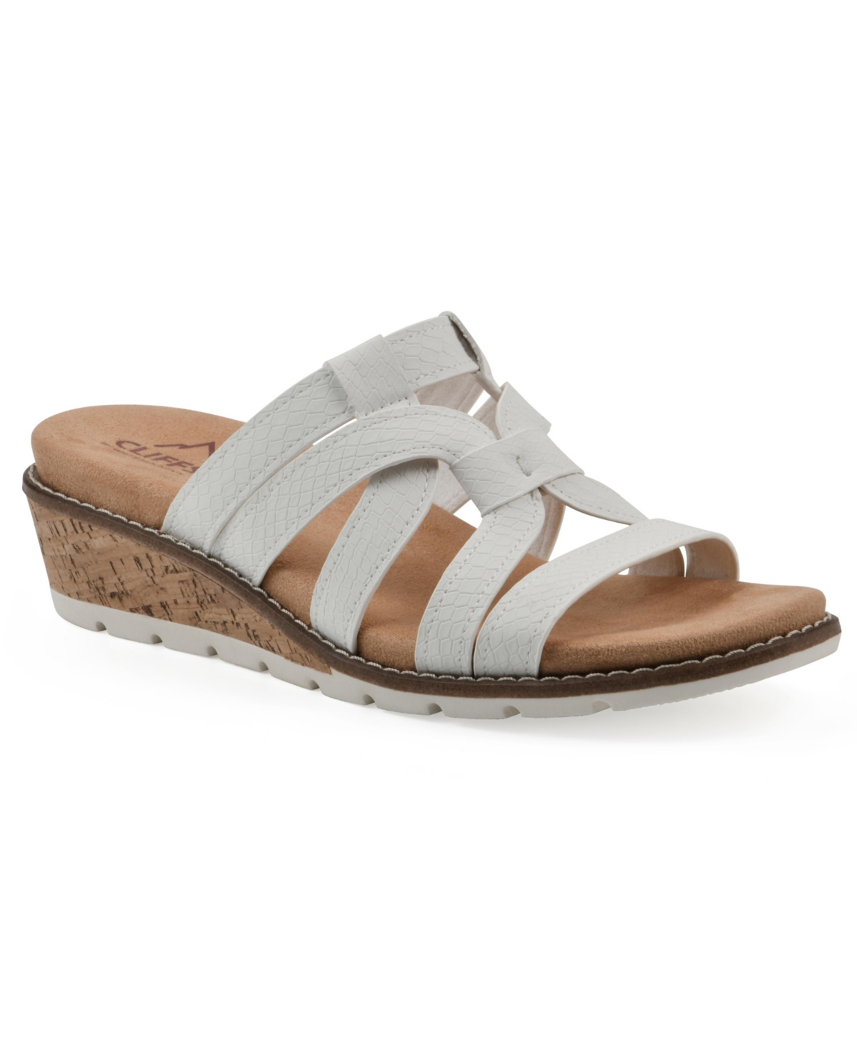 Women's Tinisha Wedge Slip-On Sandals - Taupe Embossed