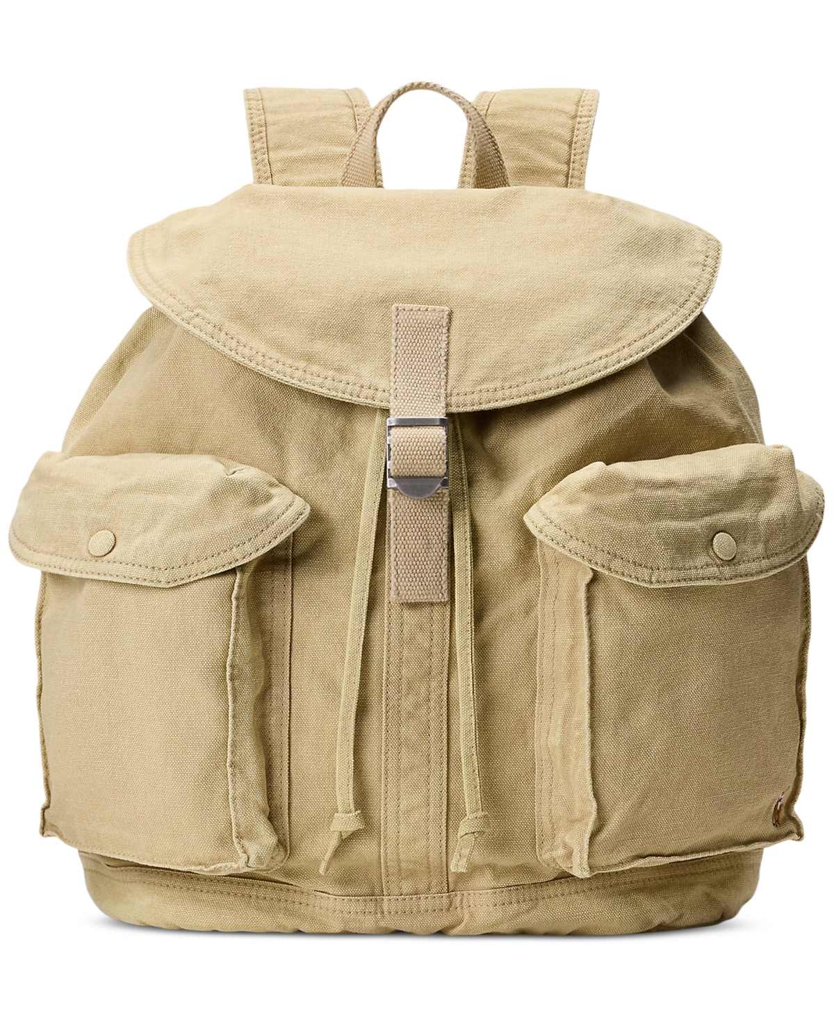 Polo Ralph Lauren Men's Flap-top Canvas Backpack In Beige Khaki