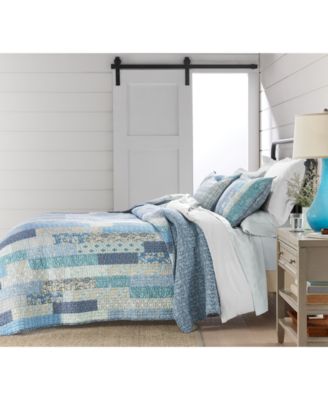 Indigo Stripe Artisan 3-Pc. Quilt Set, Full/Queen, Exclusively at Macy's