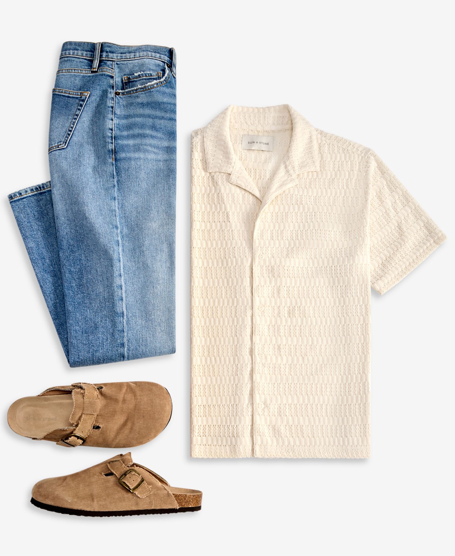 Men's Andre Knit Tonal Stripe Camp Shirt