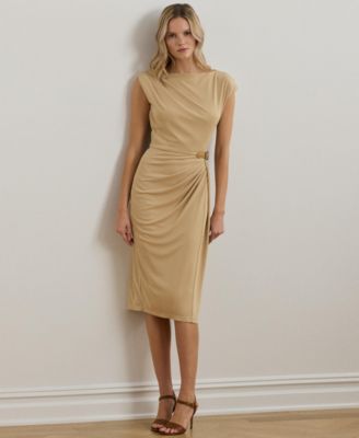 Lauren Ralph Lauren - Women's Buckle-Trim Jersey Boatneck Dress