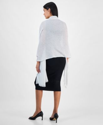 Pleated Shine Wrap Scarf, Exclusively at Macy's