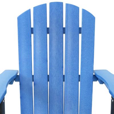 Plastic All-Weather Heavy-Duty Outdoor Adirondack Chair with Drink Holder