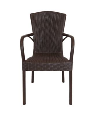 Faux Wood Design Plastic All-Weather Commercial-Grade Segesta Indoor/Outdoor Patio Dining Chair