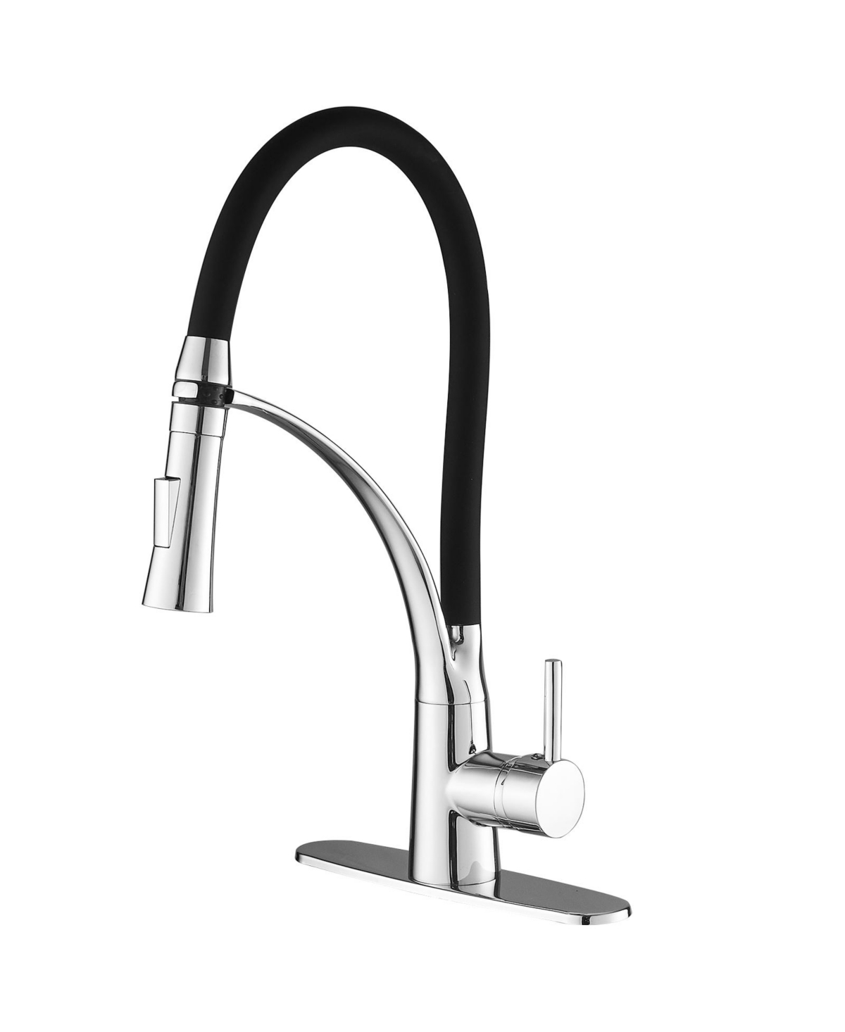 Single-Handle Pull-Down Sprayer 2 Spray High Arc Kitchen Faucet - Matte black