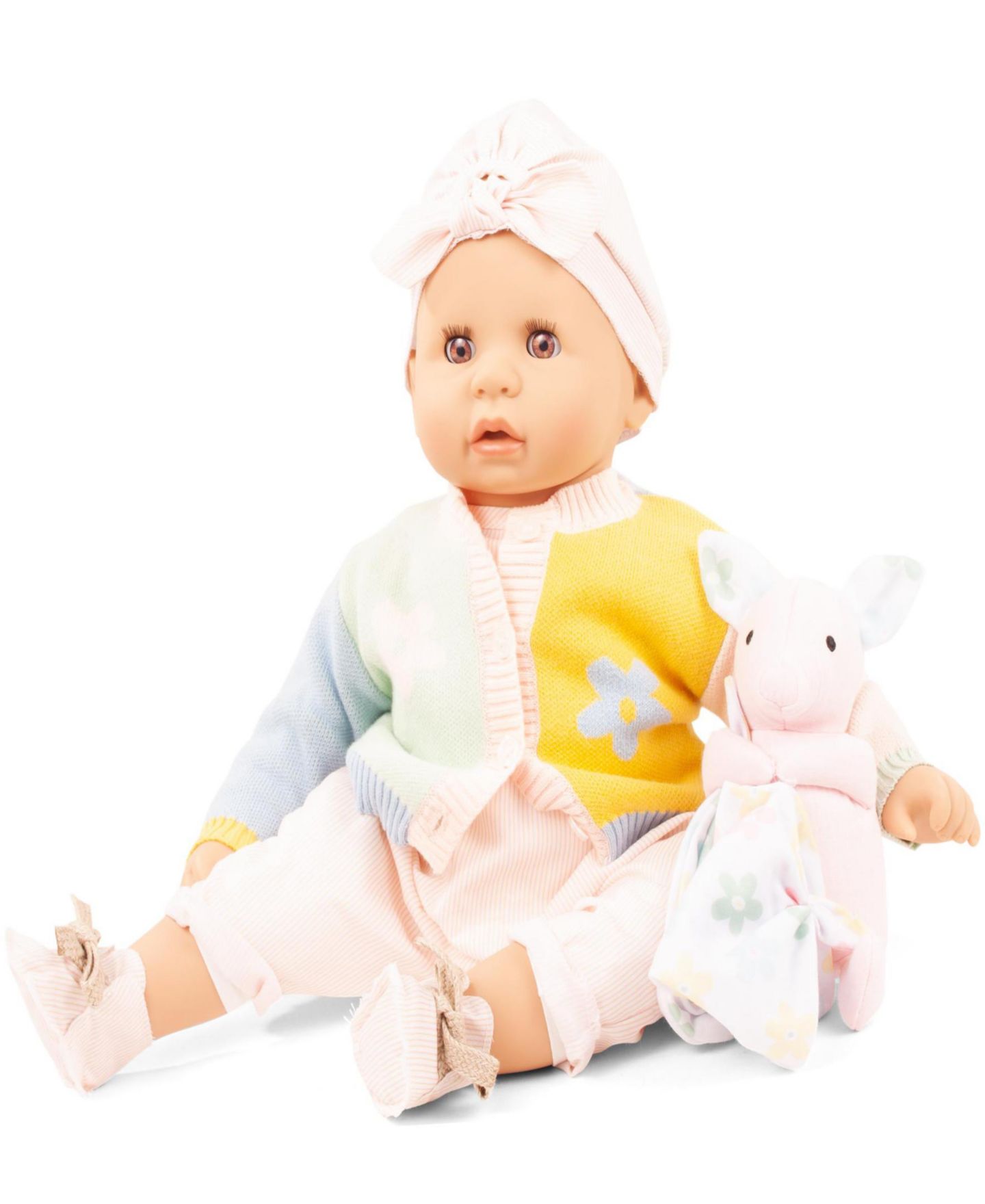 Детская кукла Gotz Cookie Colours 19" Baby Doll with Sleeping Eyes and Cuddle Toy, Ages 3+ — фото 3