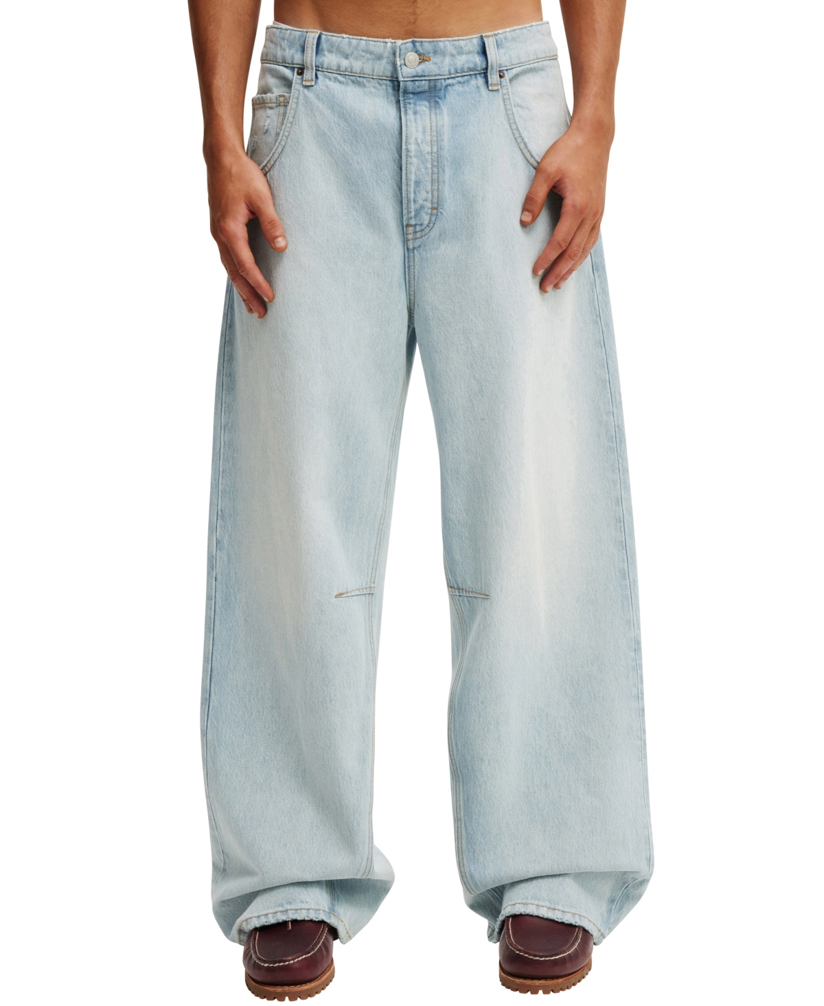 Shop Cotton On Men's Super Baggy Engineered Jean In Oasis Blue