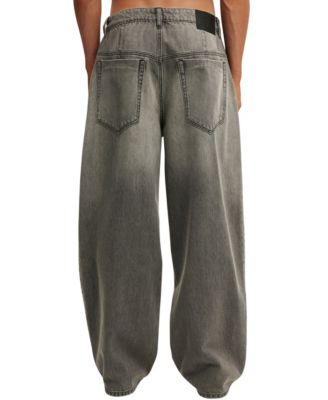 ХЛОПОК НА ХЛОПКЕ НА мужских супер мешковатых джинсах из искусственной кожи 18090₽