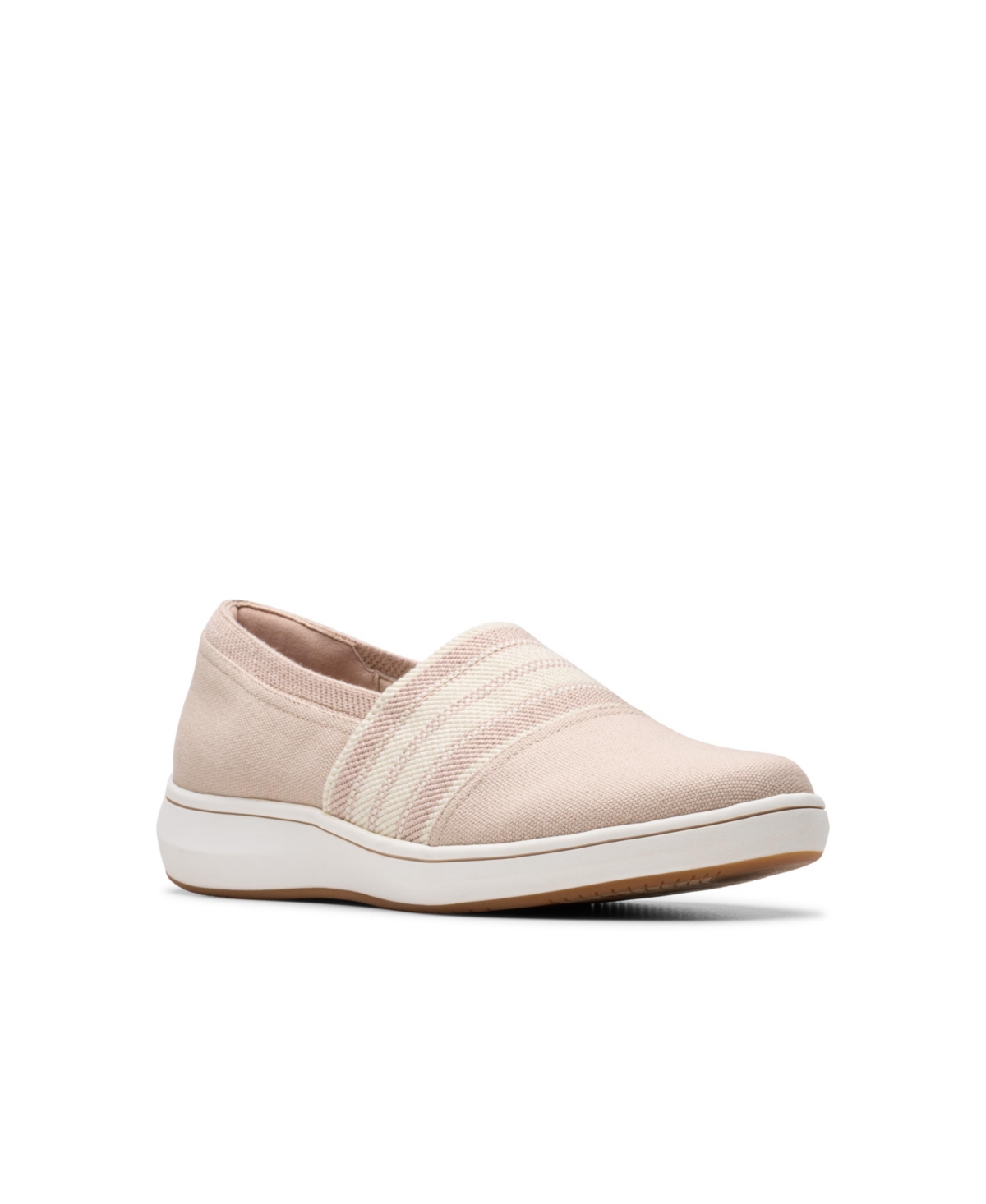Clarks Cloudsteppers Women's Breeze Sky Mist Slip-on Shoes In Sand Textile