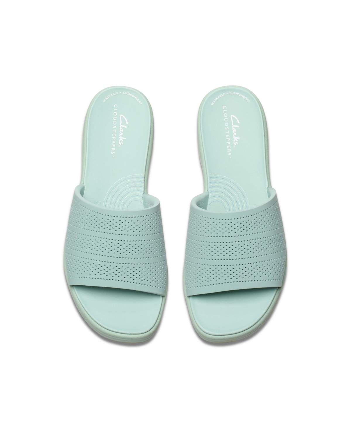 Clarks Cloudsteppers Women's Drift Twist Slip-on Flat Sandals In Mint